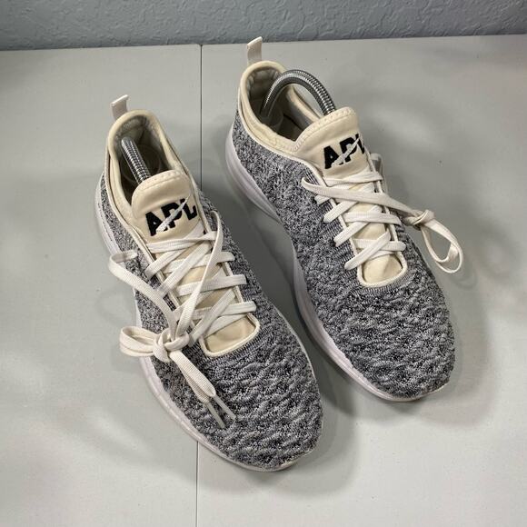 APL: Athletic Propulsion Labs Shoes - APL Tech Loom Phantom Athletic Sneakers White Cosmic Grey Women's Size 10.5